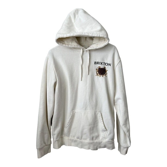 Brixton Other - Brixton Men's Pullover Hoodie Embroidered Lion Crest Casual Pockets Size Large